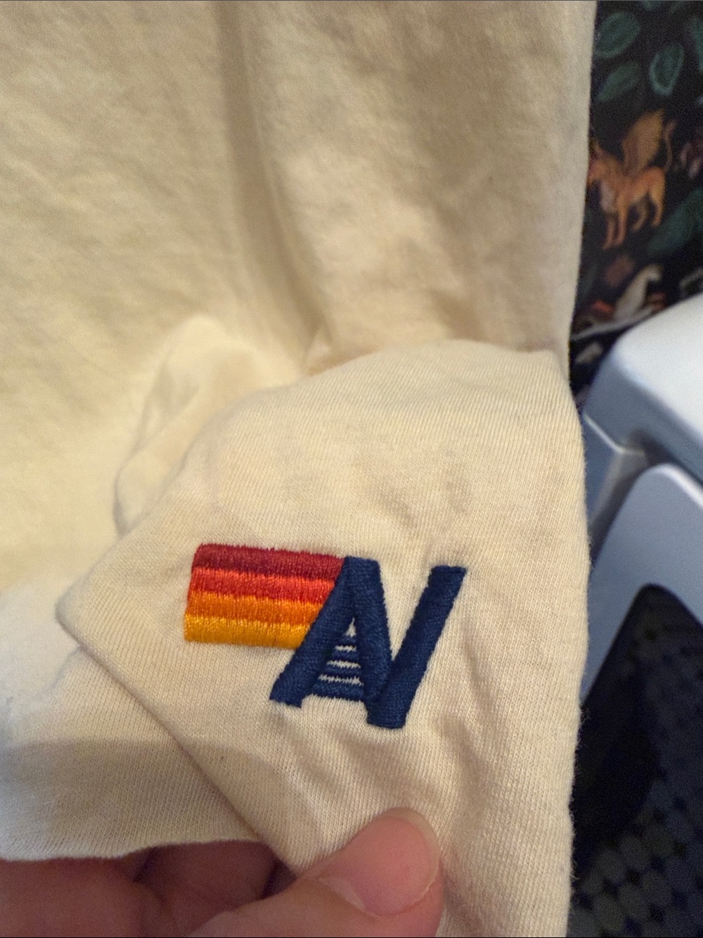 Aviator Nation Kids Cream Tee with Orange & Yellow Hat Graphic - Picture 4 of 5
